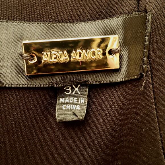 Alexia Admor Plus Size Black Marilyn Dress Women's Size 3X Party Careerwear - Picture 4 of 12